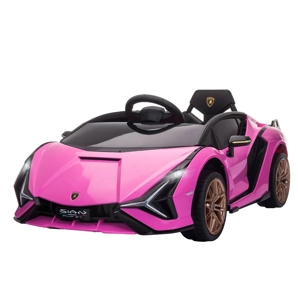 Dječji električni automobil Lamborghini 3-5 km/h daljinski upravljač za uzrast 3-5 godina roza