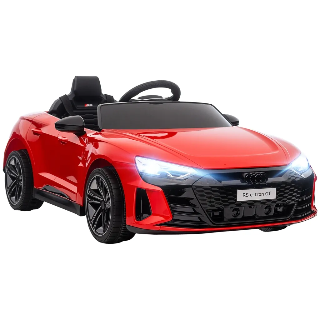 Dječji električni automobil Audi s daljinskim upravljačem crveno-crni 103x58x41 cm