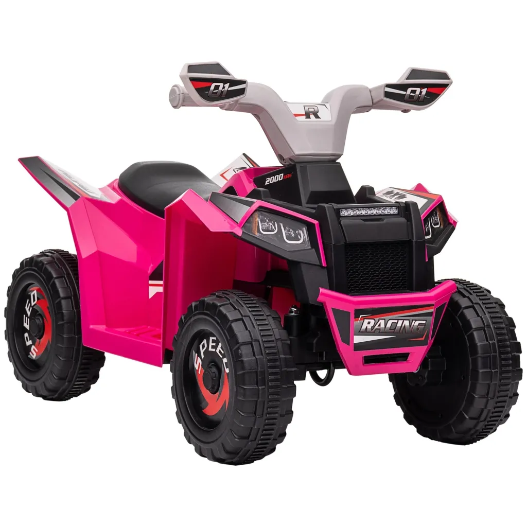 Električni dječji quad 2 5 km/h brzina naprijed i nazad za djecu od 18-36 mjeseci roza