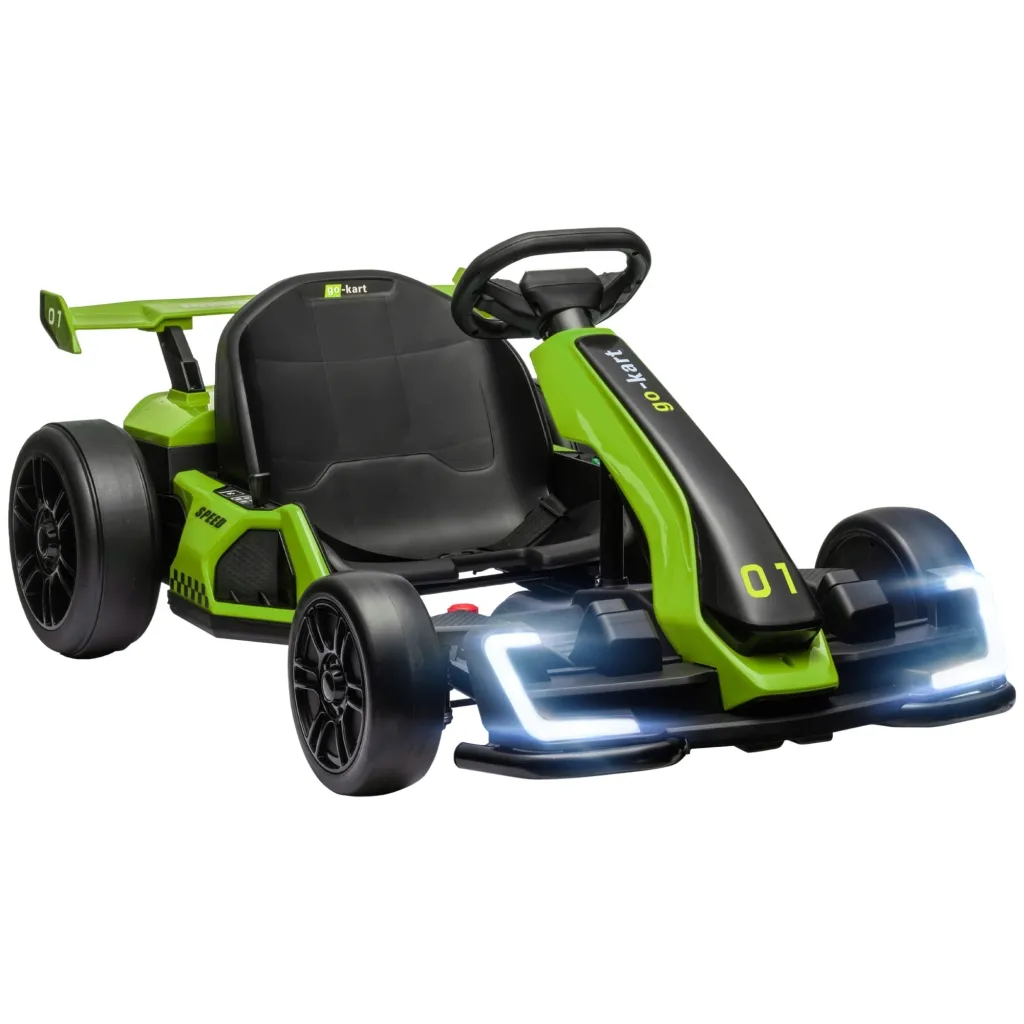 4V električni karting za djecu do 12 km/h karting s funkcijom driftanja 2 motora podesivo sjedalo meki start
