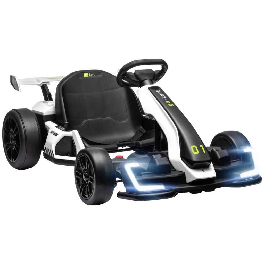 4V električni karting za djecu do 12 km/h karting s funkcijom driftanja 2 motora podesivo sjedalo meki start