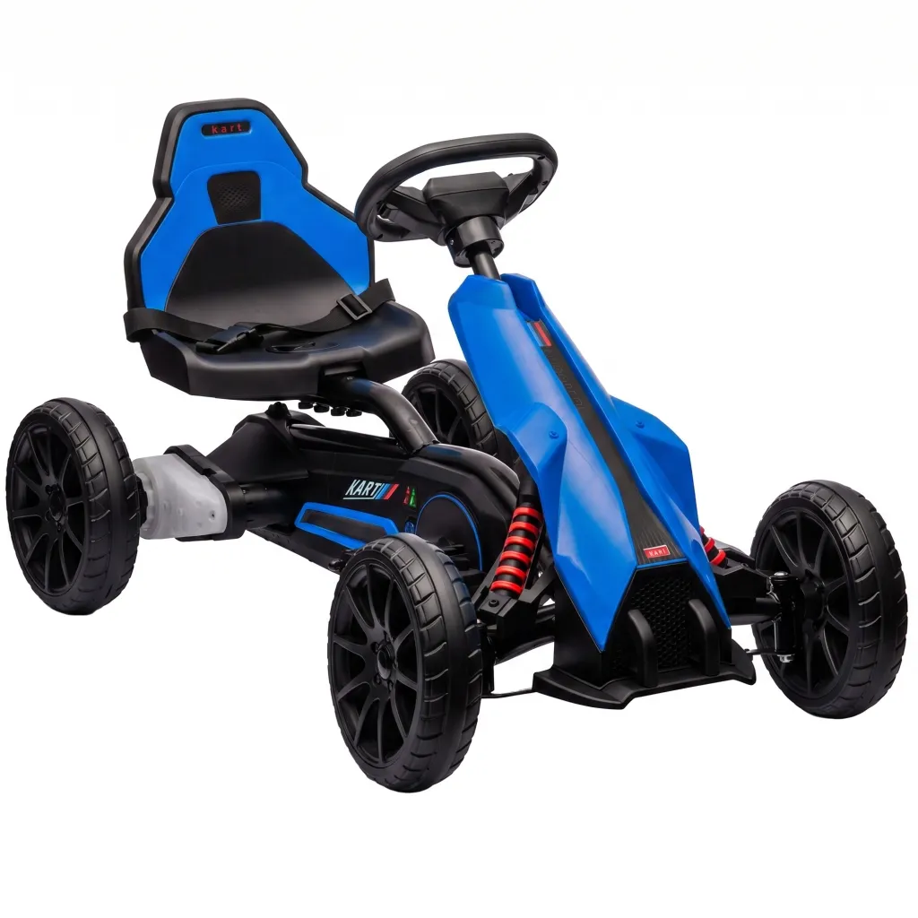 Električni gokart za djecu 3-5 km/h s podesivom brzinom u 2 smjera sigurnosnim pojasom EVA kotačima za djecu od 3-8 godina