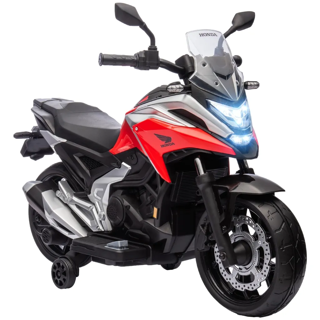 Električni dječji motocikl Honda 3 km/h glazba i svjetla 3-6 godina do 30 kg crveni