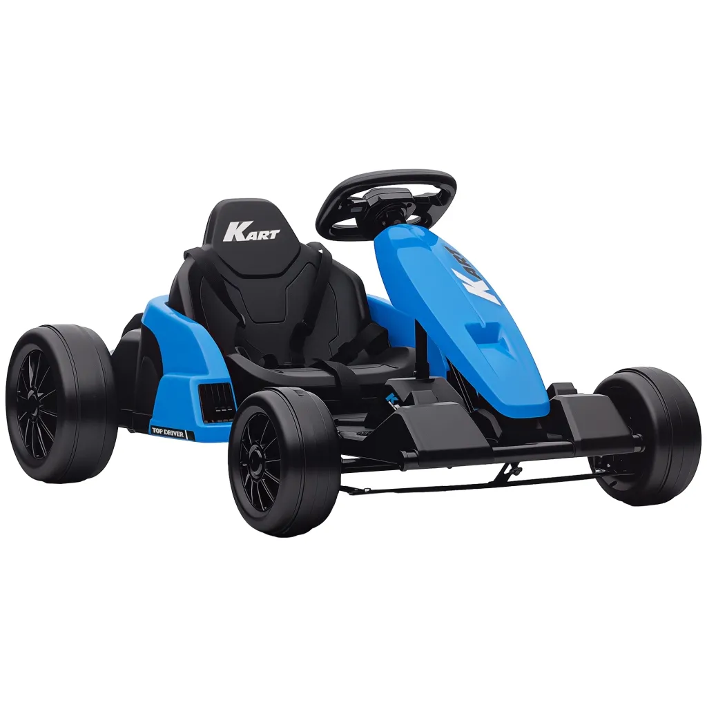 24V električni karting Drift način rada podesivo sjedalo 6-12 godina plavi