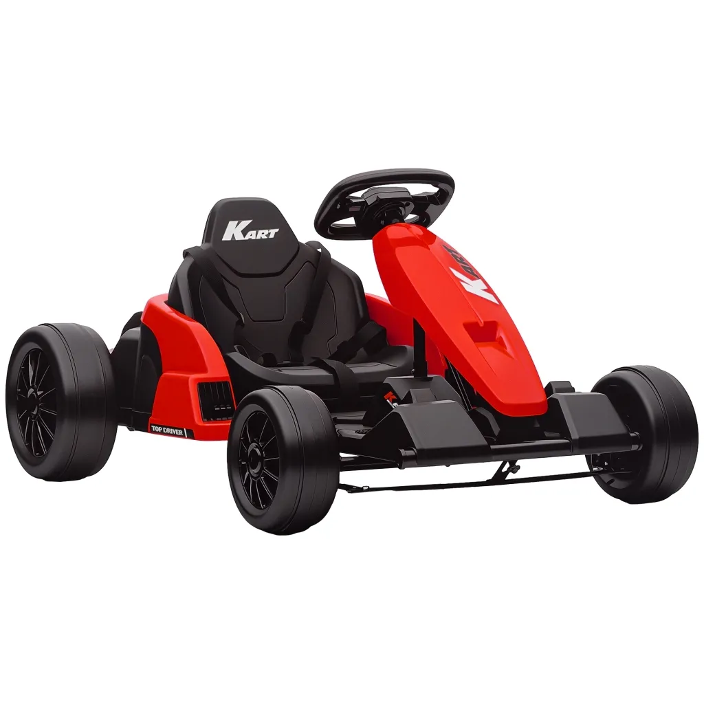24V električni karting Drift način sjedalo 6-12 godina crveni