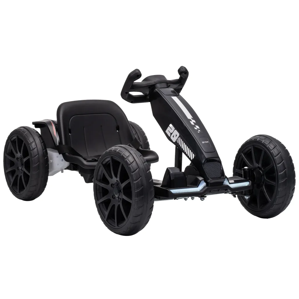 Električni karting za djecu 12V karting s 2 motora sjedalo podesivo u 4 smjera mekani start EVA kotači LED prednja svjetla