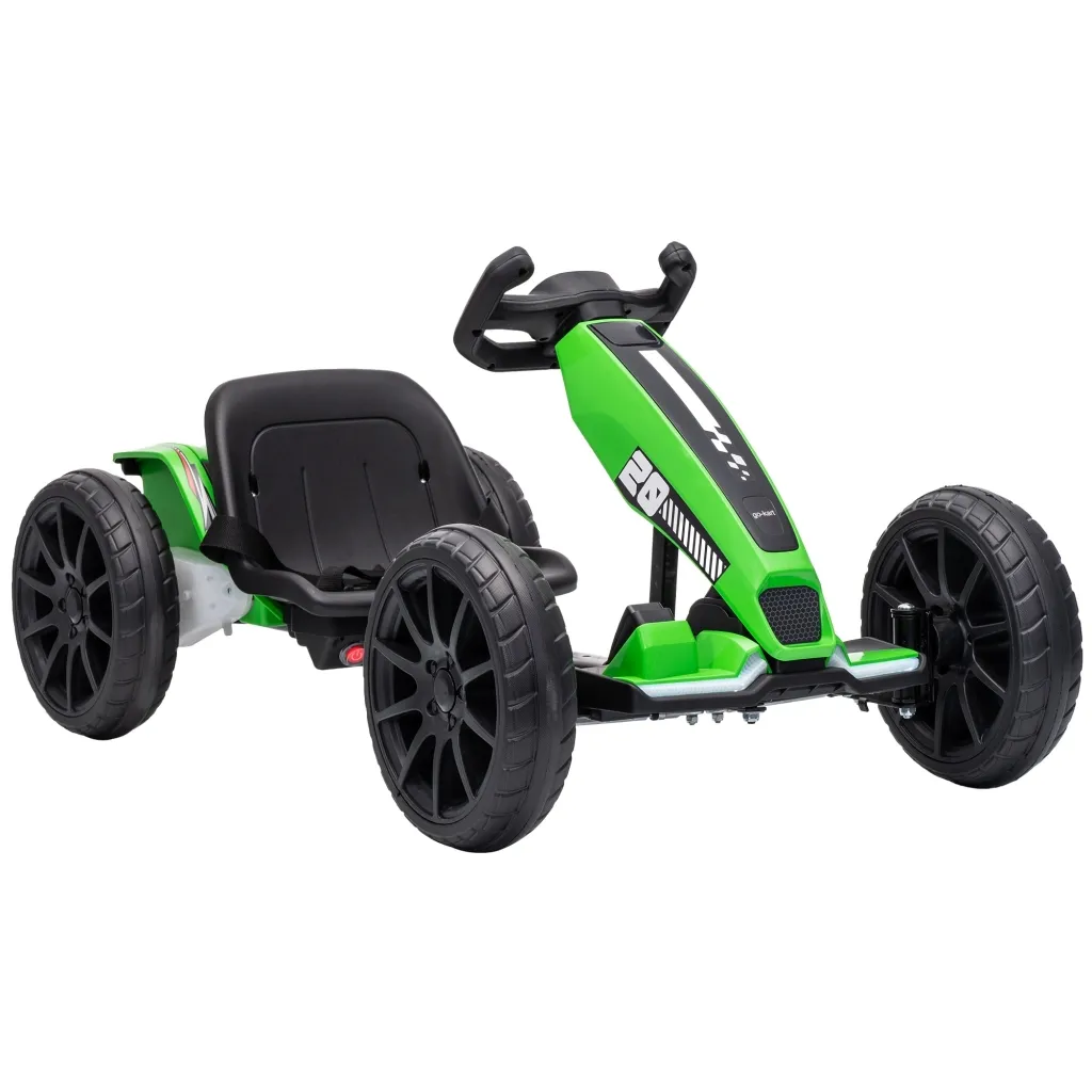 Električni karting za djecu 12V karting s 2 motora sjedalo podesivo u 4 smjera mekani start EVA kotači LED prednja svjetla