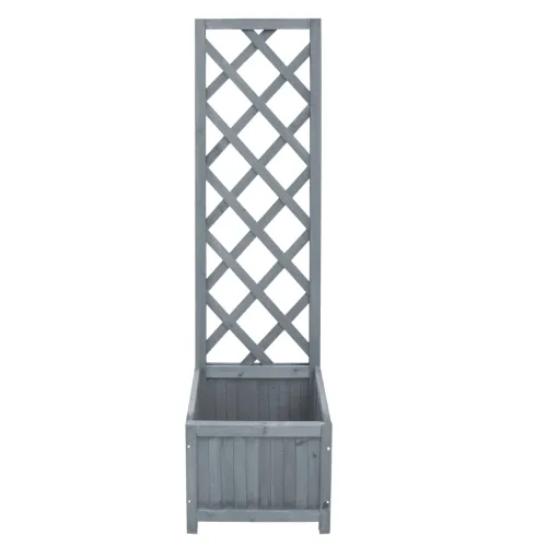 Sadilica s rešetkom 40x30x135 cm od masivne jelovine - Siva 40 x 30 x 135 cm Cijena