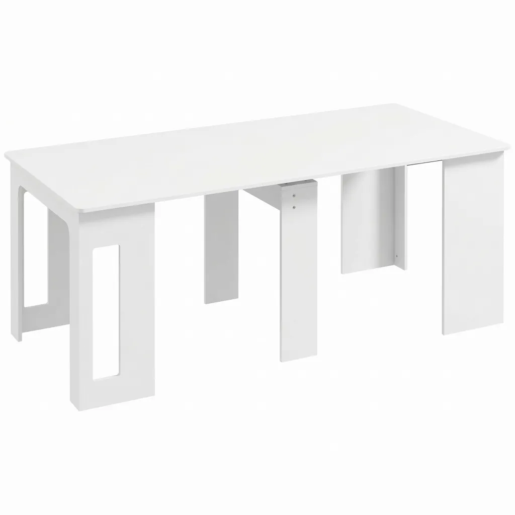 Blagovaonski stol sklopivi stol produživi kuhinjski stol blagovaonski stol iverica 60-180 x 85 x 75 cm bijela