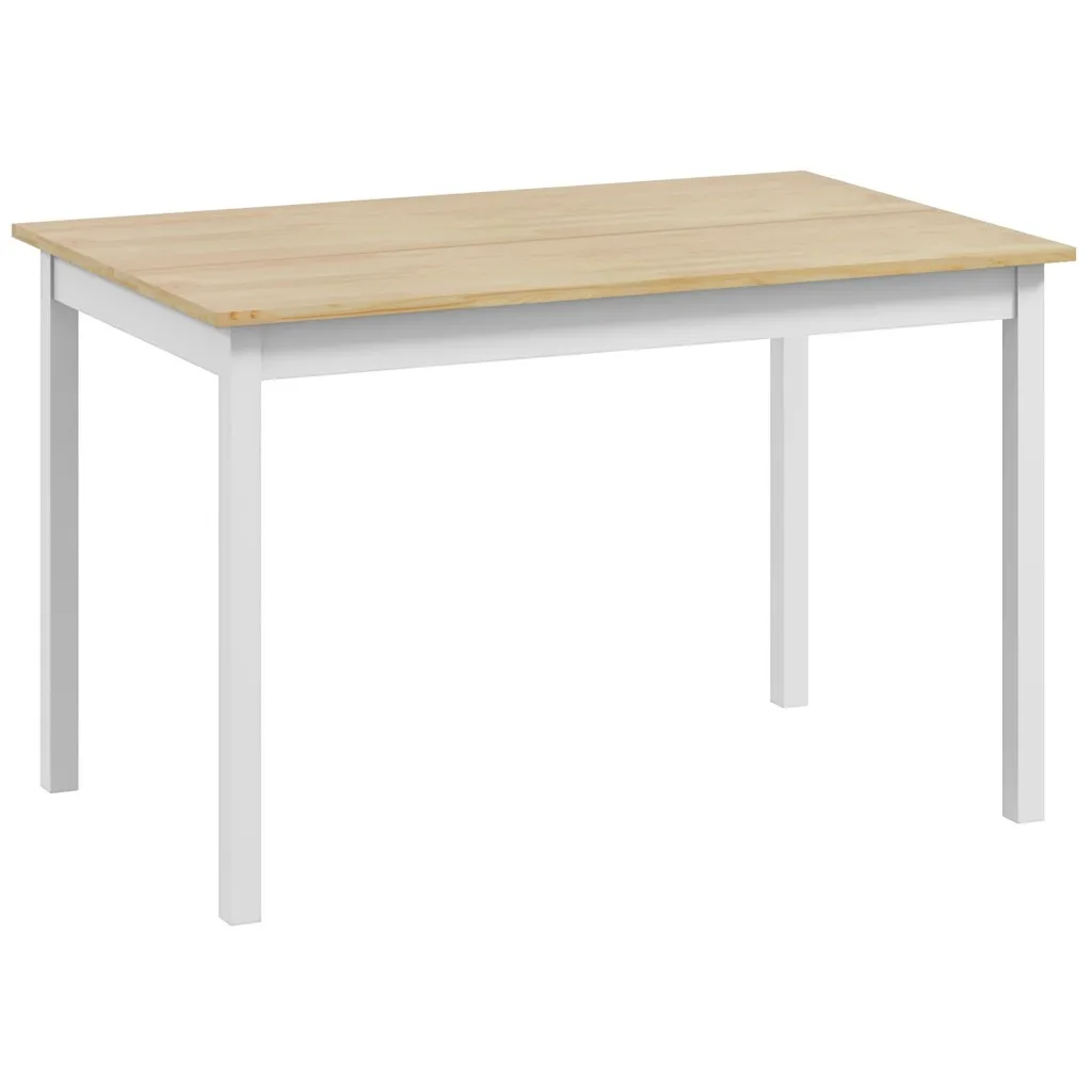 Blagovaonski stol 120 x 75 cm kuhinjski stol u seoskom stilu za 4 osobe drveni stol za dnevni boravak blagovaonicu prirodni