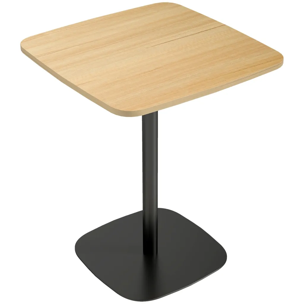 Mali kvadratni blagovaonski stol 60 cm MDF prirodno drvo i crna