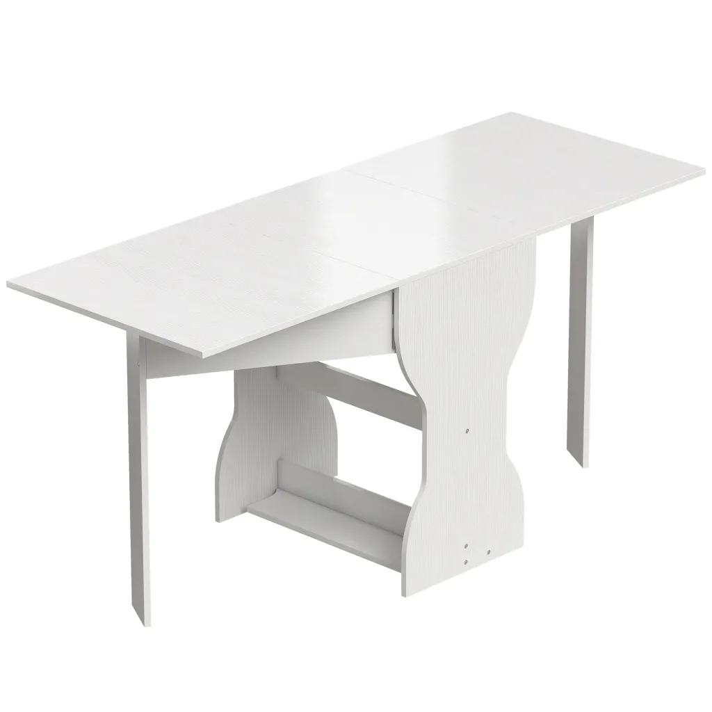 Sklopivi blagovaonski i kuhinjski stol za 2-4 osobe 160x60x75 cm bijela
