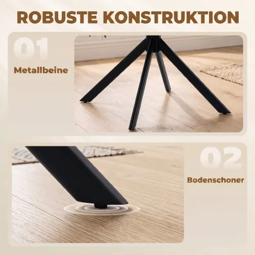 Blagovaonske stolice, set od 2, okretne, bež Cijena