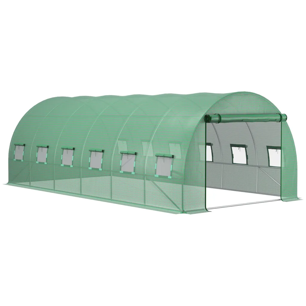Folija za staklenike 6x3x2m vodootporna PE folija s UV zaštitom zelena