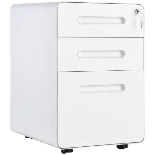 Mobilni ormar za spise s 3 ladice 39x48x59 cm, bijeli Cijena