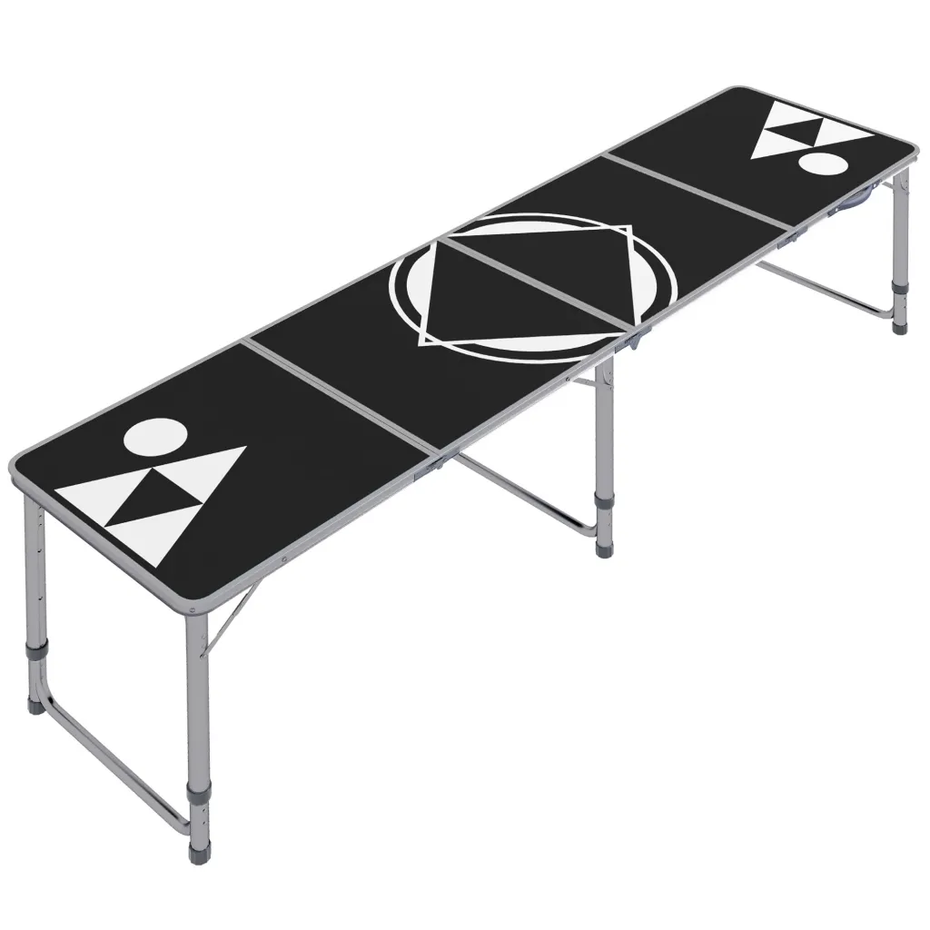 Sklopivi kamperski stol lagan podesiv po visini aluminijski okvir 240 x 60 x 54/62/70 cm crni