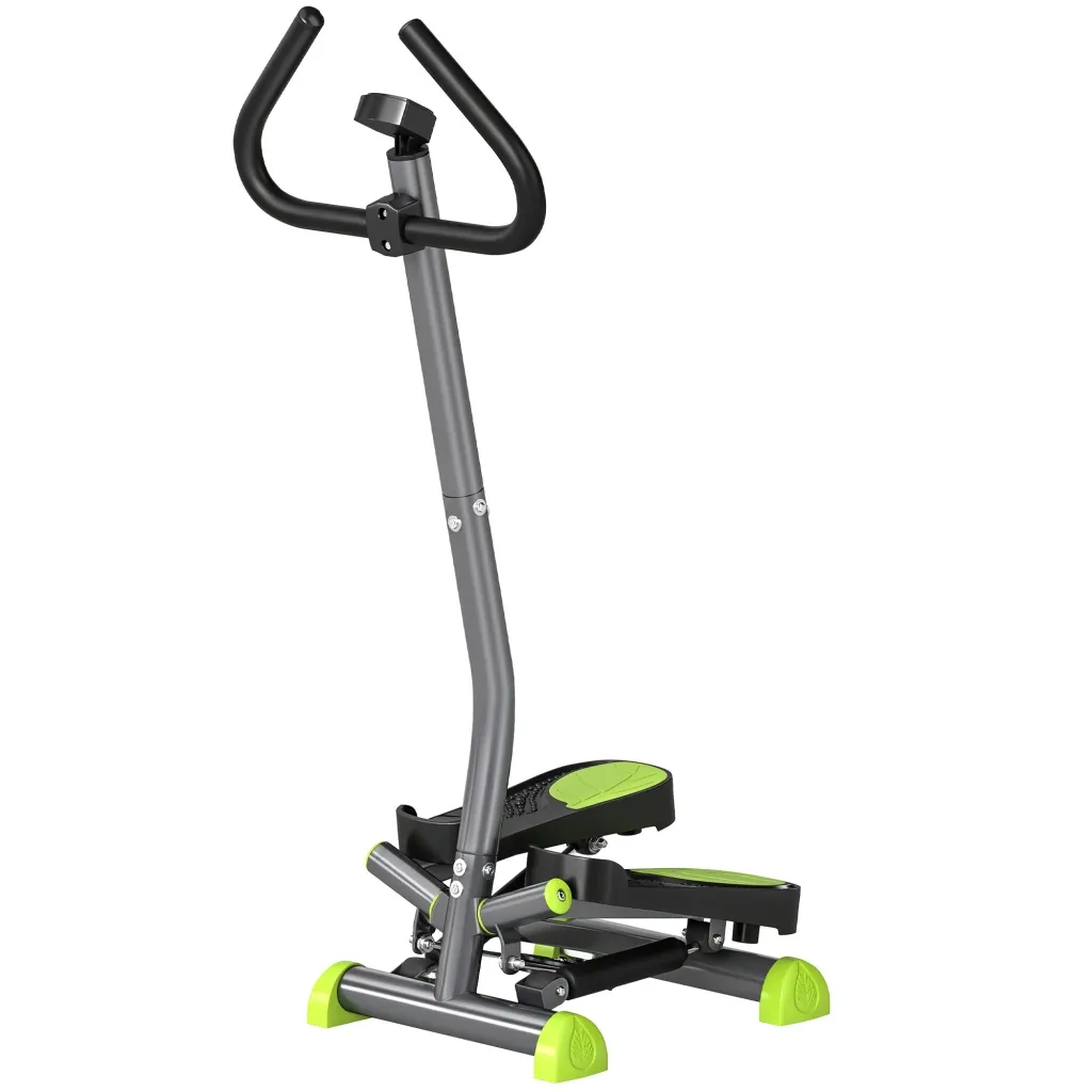 Steper s LCD monitorom 55 x 44 x 108 cm Čelično siva + zelena + crna