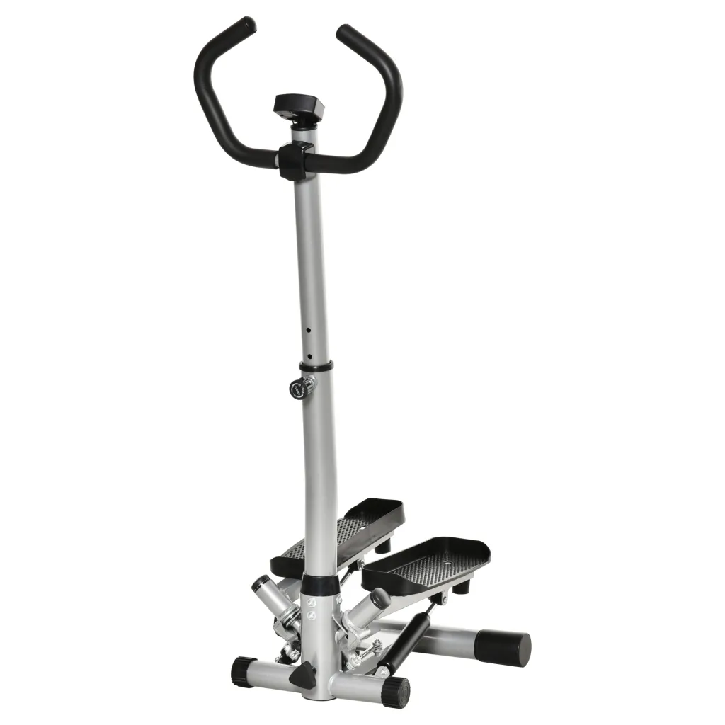 Kućni steper s LCD zaslonom podesiva brzina metalna i ABS konstrukcija 55 x 53 x 118-128 cm