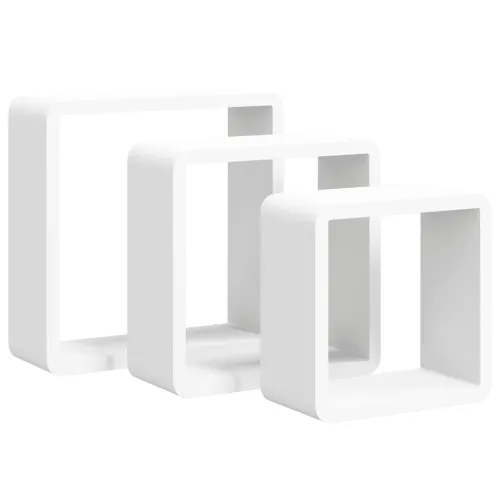 Kockaste zidne police 3 kom bijele MDF - Bijela 28 x 10 x 28 cm 3 1 Cijena