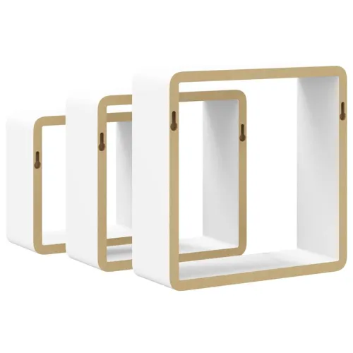 Kockaste zidne police 3 kom bijele MDF - Bijela 28 x 10 x 28 cm 3 1 Cijena