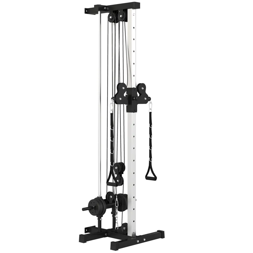 Stanica za napajanje podesiva po visini 25-165 cm s adapterima za dvostruki sustav remenica 62 x 60 x 200 cm Crna