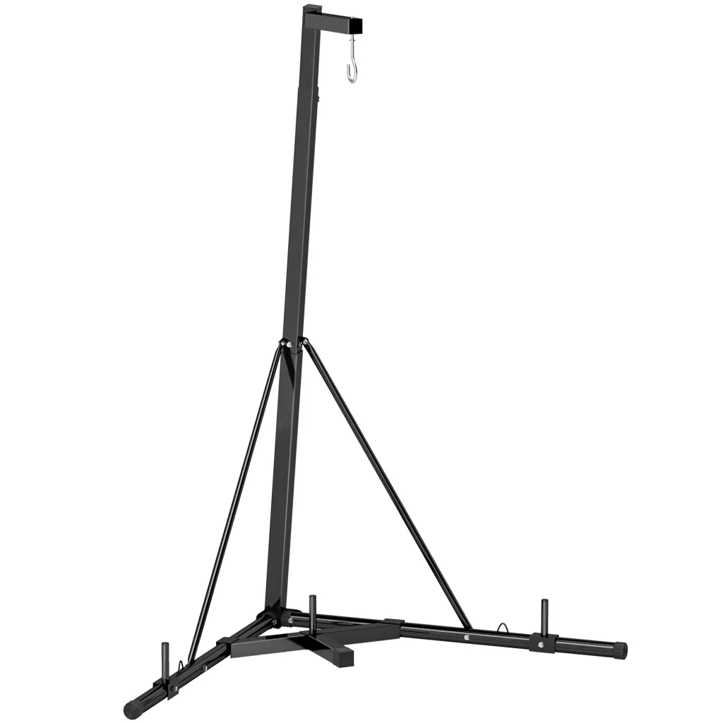 Stalak za vreću za udaranje podesiv po visini sklopivi čelik 170x90x225 cm crni
