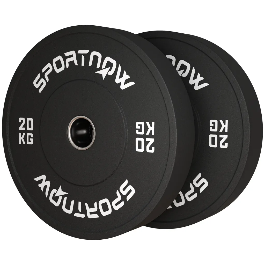 Set utega 2 x 20 kg olimpijski standard guma tihi crni
