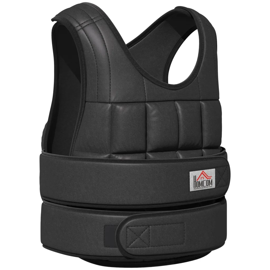 Prsluk za trening s utezima 30 kg s vrećama za utege podesivi za trening snage fitness Oxford metalni crni 60 x 50 cm