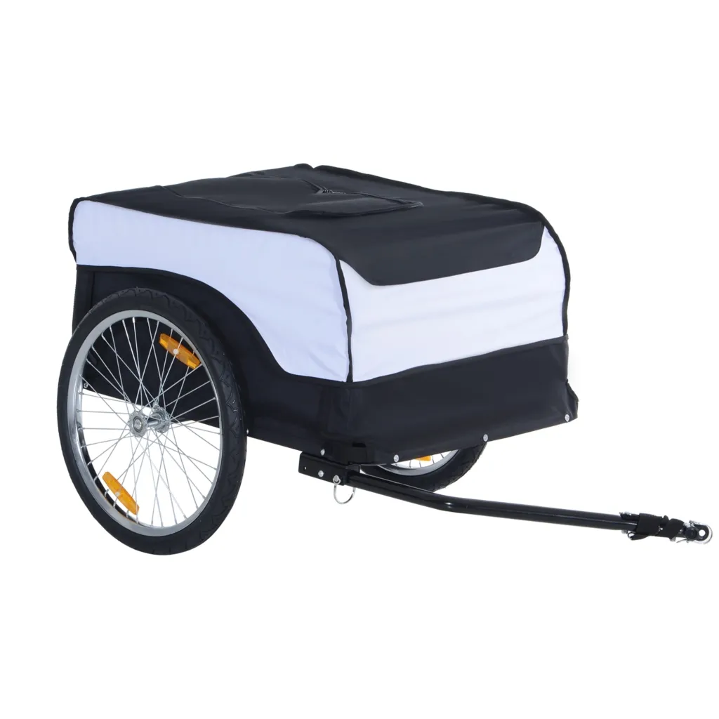 Teretna prikolica za bicikl nosivosti 40 kg čelik i Oxford 140x77x65 cm
