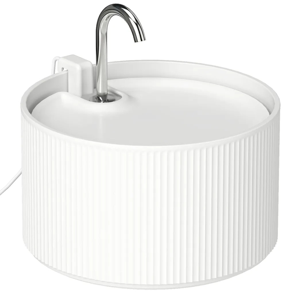 Fontana za mačke Keramička fontana za piće od 2 2 l s 4-stupanjskim sustavom filtriranja 2 načina rada 1 filter i pjena ultra tiha pumpa bez BPA