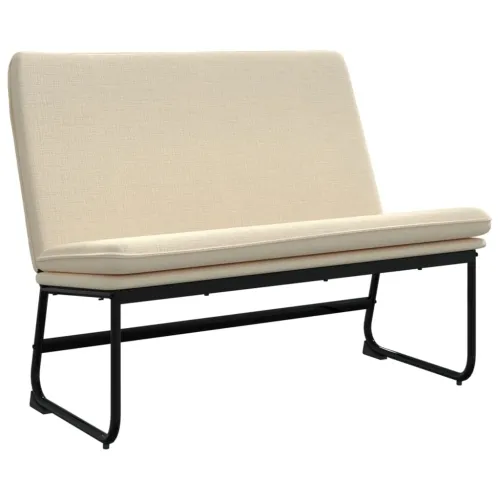 Klupa krem 100 x 75 x 76 cm od tkanine - Krema Cijena