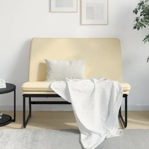 Klupa krem 100 x 75 x 76 cm od tkanine - Krema Cijena