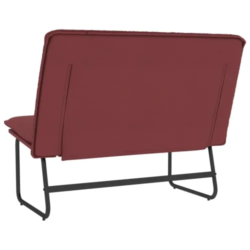 Klupa crvena boja vina 100 x 75 x 76 cm od umjetne kože - boja crnog vina Cijena