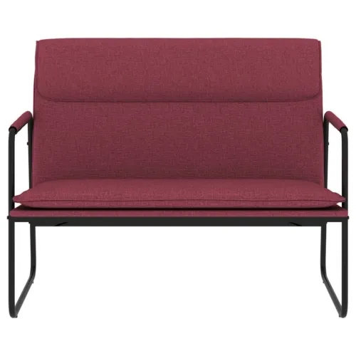 Klupa crvena boja vina 100x64x80 cm od tkanine - boja crnog vina Cijena