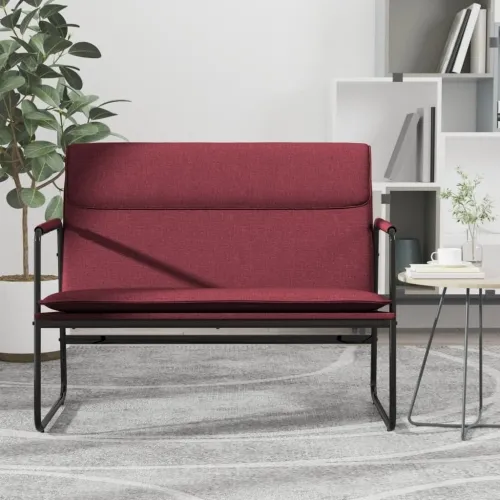 Klupa crvena boja vina 100x64x80 cm od tkanine - boja crnog vina Cijena