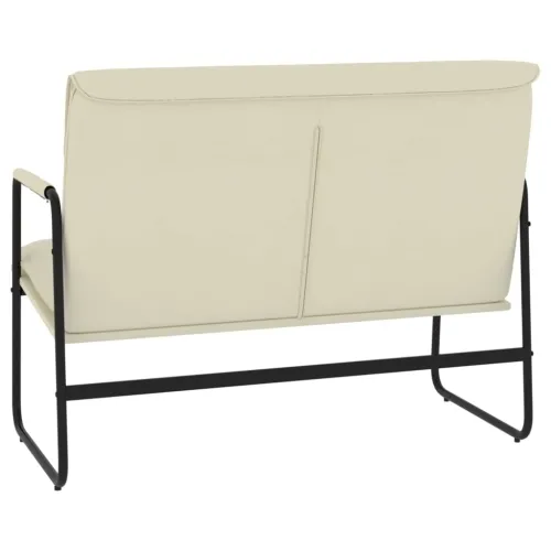 Klupa krem 100 x 64 x 80 cm od umjetne kože - Krema Cijena