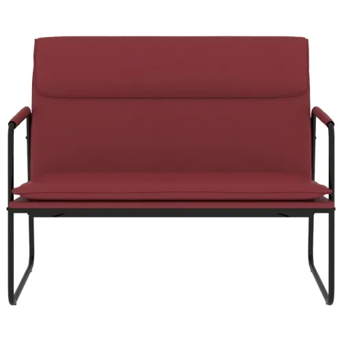 Klupa crvena boja vina 100x64x80 cm od umjetne kože - boja crnog vina Cijena