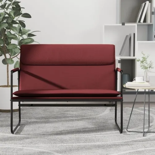 Klupa crvena boja vina 100x64x80 cm od umjetne kože - boja crnog vina Cijena