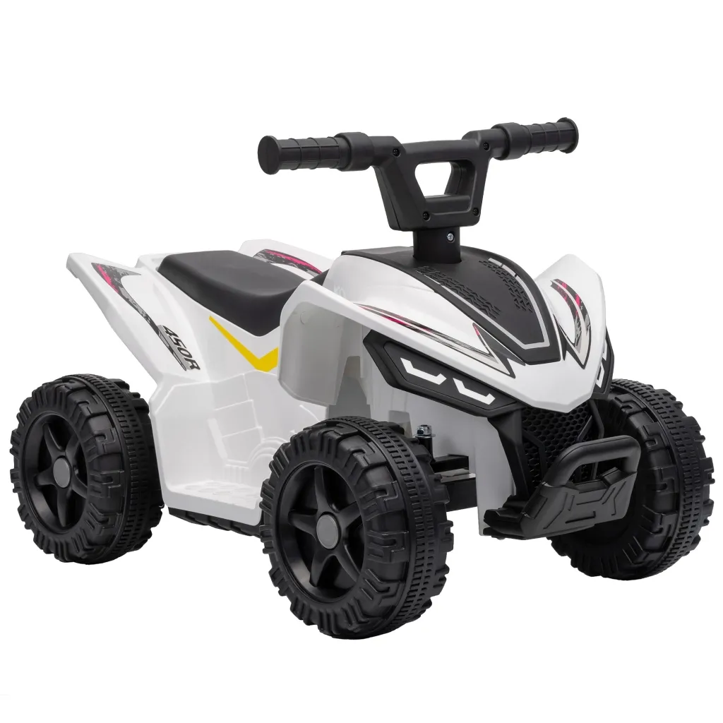 Dječji električni quad 6V s litijevom baterijom funkcija kretanja naprijed upravljanje gumbima na upravljaču 1 5-2 godine bijela
