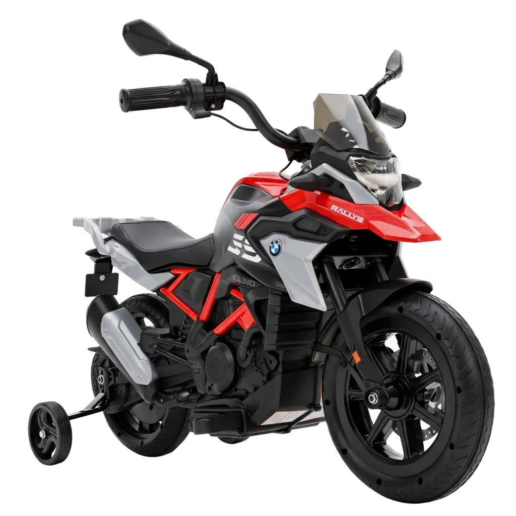 Električni motocikl za djecu BMW 12V dječji motocross s litijevom baterijom motorom od 35 W okretnom ručicom gasa pomoćnim kotačima PU sjedalom do 6 km/h
