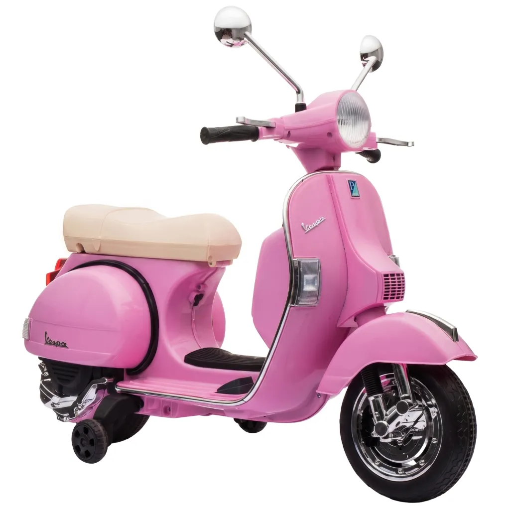 Električni motocikl za djecu Vespa PX150 12V električni motocikl s litijevom baterijom 35W 2 motora s ograničivačem upravljanja 25° za 3-6 godina