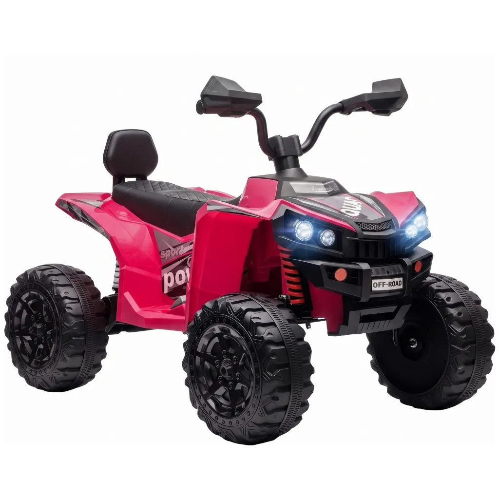 Dječji električni quad 24V električni ATV s 2 sjedala 4-6 km/h dječji quad s litijevom baterijom 2 motora od 120 W ovjes na 4 kotača