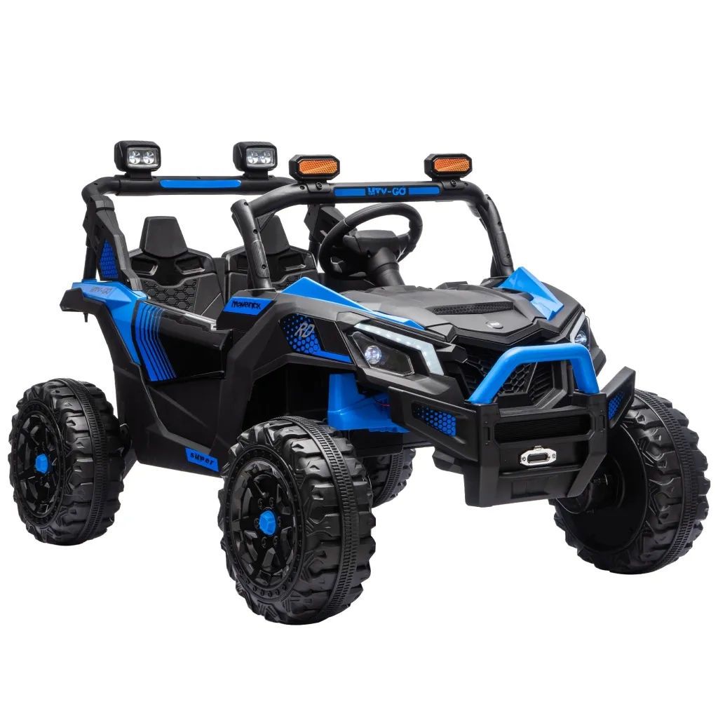 Dječji električni automobil 24V s 2 sjedala UTV s litijevom baterijom 2 4 GHz daljinskim upravljačem 2 x 120 W motora mekim startom