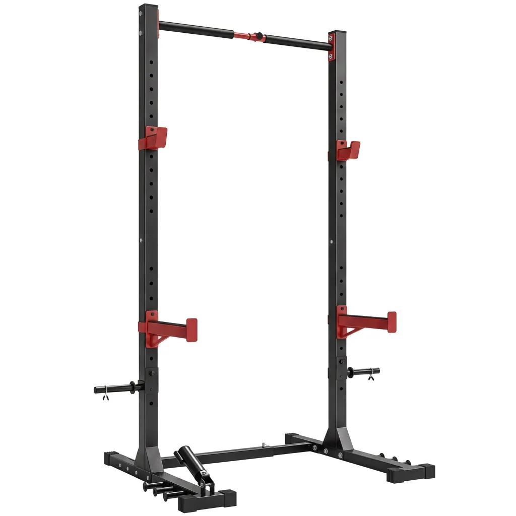 Power Tower Squat Rack Zgibovi Samostojeći s Držačem za Utege Podesive Širine Landmine