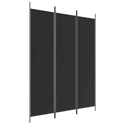 Paravan - Sobna pregrada s 3 panela crna 150 x 200 cm od tkanine- OUTLET - NEPREUZETO Cijena