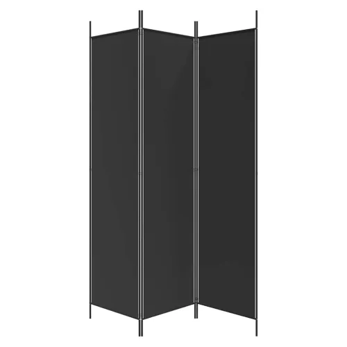 Paravan - Sobna pregrada s 3 panela crna 150 x 200 cm od tkanine- OUTLET - NEPREUZETO Cijena