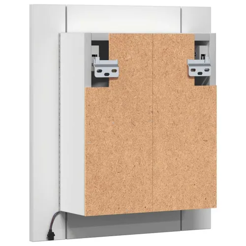 LED kupaonski ormarić s ogledalom bijeli 40x12x45 cm akrilni - Bijela - OUTLET - NEPREUZETO Cijena