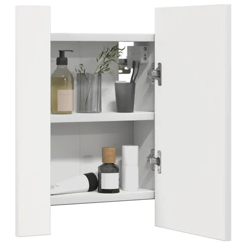 LED kupaonski ormarić s ogledalom bijeli 40x12x45 cm akrilni - Bijela - OUTLET - NEPREUZETO Cijena