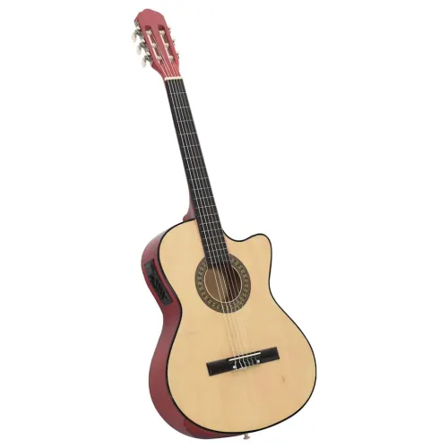 Klasična gitara Western s prorezom, ujednačivačem i 6 žica - Svjetlosmeđa Cijena