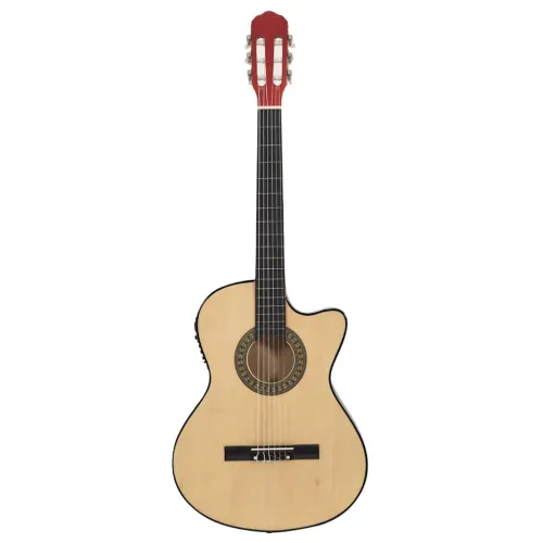 Klasična gitara Western s prorezom, ujednačivačem i 6 žica - Svjetlosmeđa Cijena